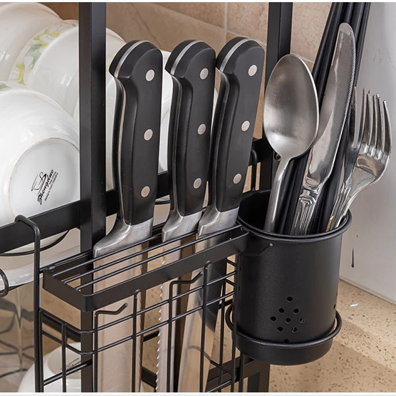 Detachable 3 Tier Stainless Steel Dish Drainer Storage Drying Rack For Kitchen