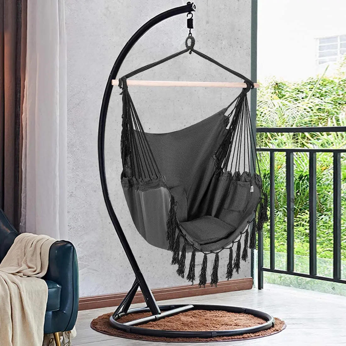 Открытый гамак подвесной веревочный качели стул газон качели гамак Висячие сетки патио стул для взрослых