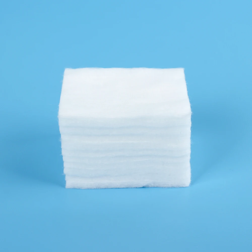 Square cotton pad for face cleaning