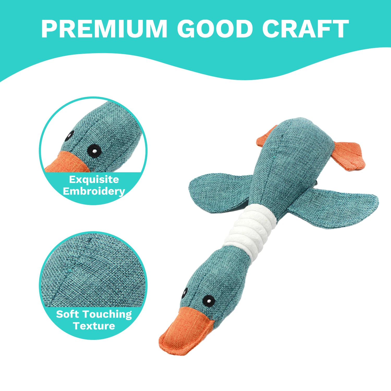 CE/BSCI Wild Goose Oxford Fabric Plush Interactive Dog Pet Toy