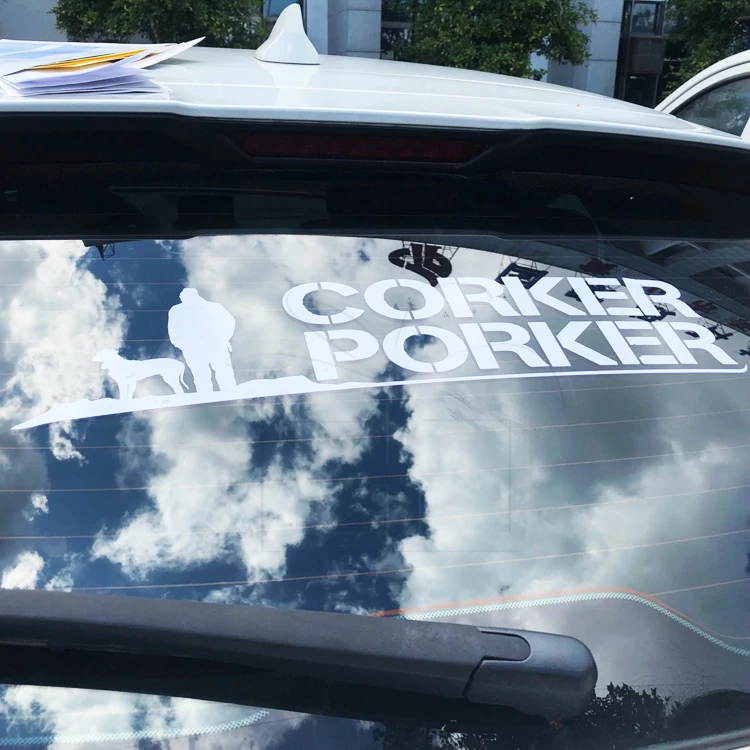 Top UV Protective Vinyl Custom Cut Out Logo Transfer Film Shop Glass Sticker Bumper Decal Car Sticker Car Window Sticker