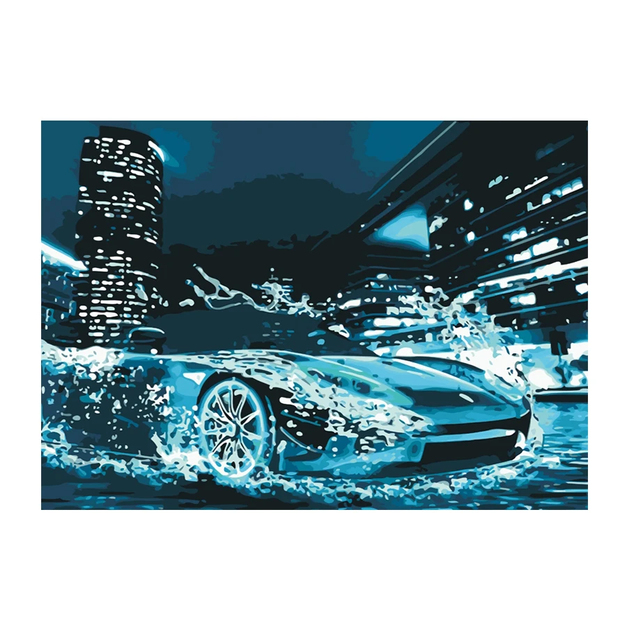 
Manufacturers sell hand-painted 40*50 cm DIY digita oil painting 