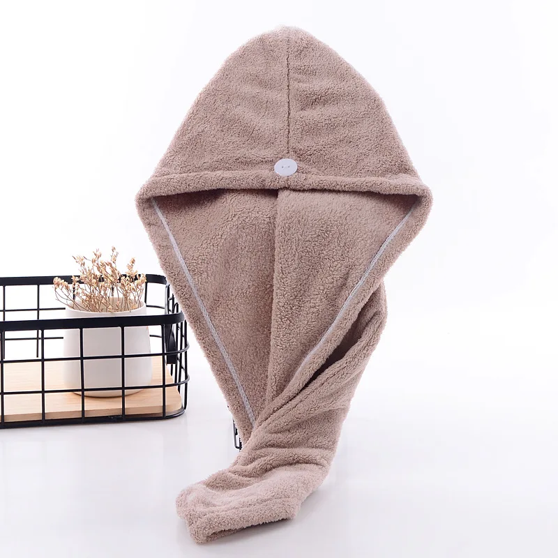 Salon Household Super Absorbent Hair Drying Cap Head Hat Pink Spa Magic Towel Multi-colored Hair Drying Cap