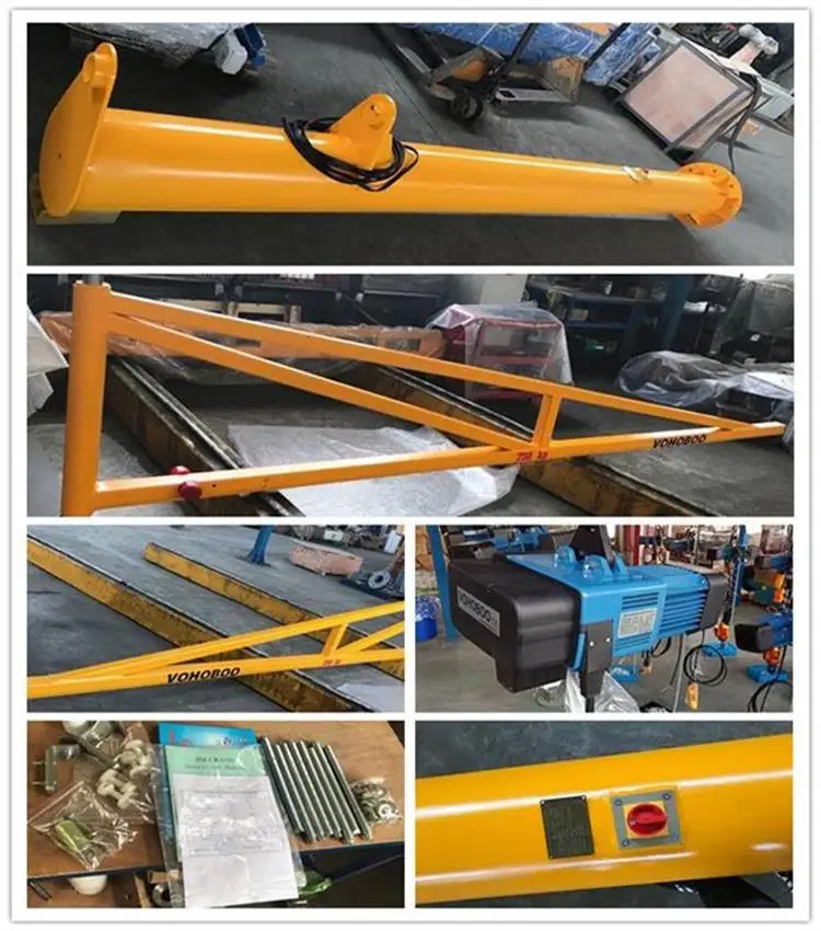 Lifting equipment electric wire rope hoist wall mounted jib crane for sale
