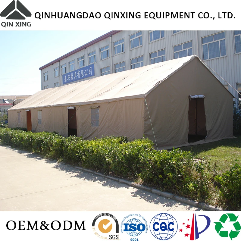 QX factory 10 to 50 men big  waterproof canvas winter camping outdoor soldiery ground force defense tent restaurant tent
