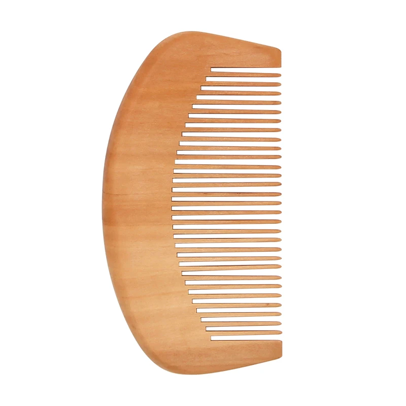 ECO-Friendly Natural Wood Detangling Hair Comb Custom Logo Portable Hair Extensions Beard Comb