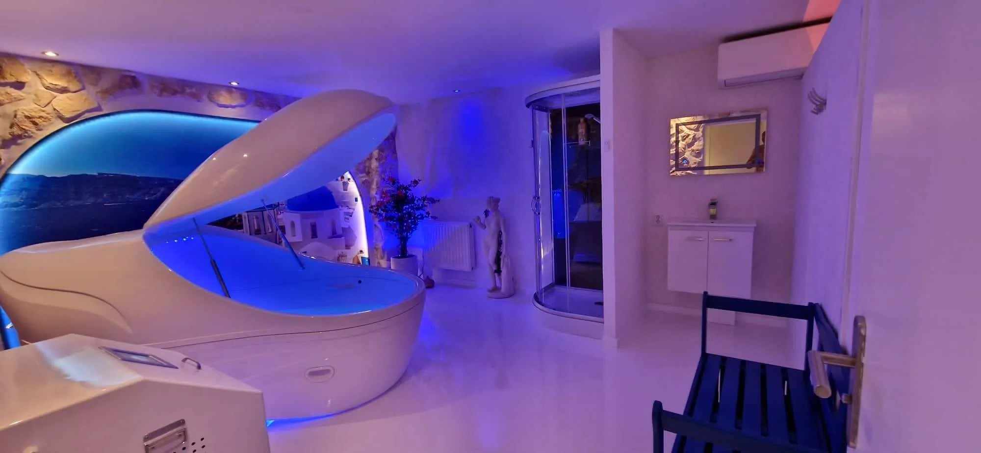 Zerobody Salt Water Wet Floatation Blood Metablism Improved Sensory Deprivation Isolation Meditation Lying tank Pod Cabin Spa