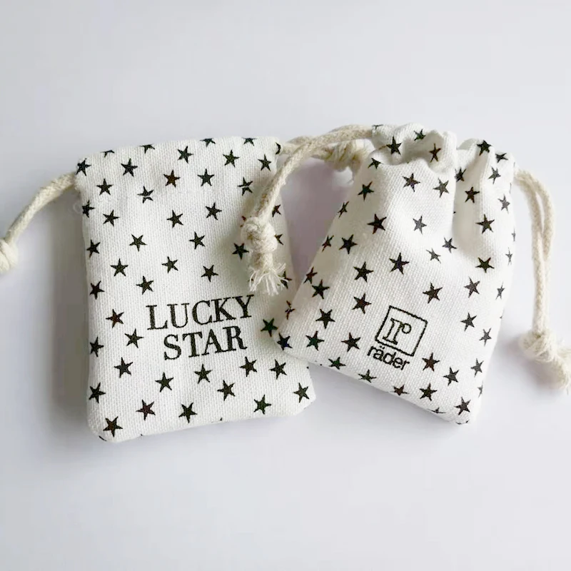 
Christmas Gift Pouch Drawstring Cotton Bag With Logo 