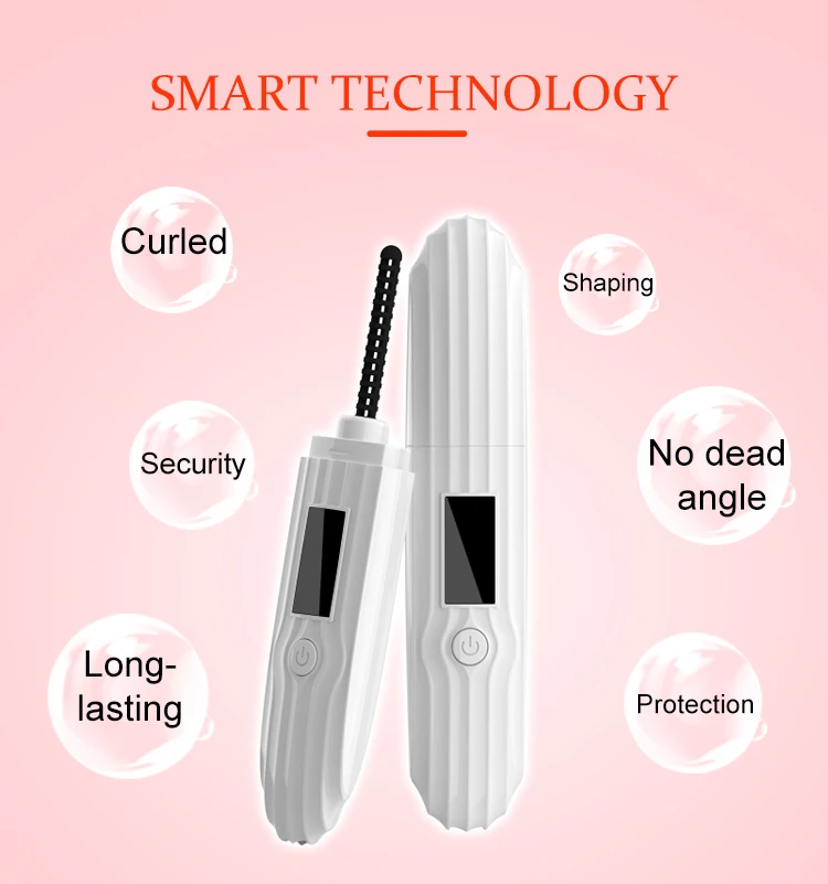 2020 Hot beauty tools usb rechargeable heated electric eyelash curler brochas de maquillaje mini eyelash curlers