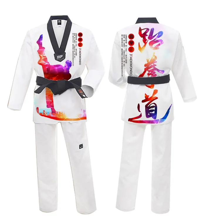 Martial arts ribbed fabric WTF Taekwondo Uniforms