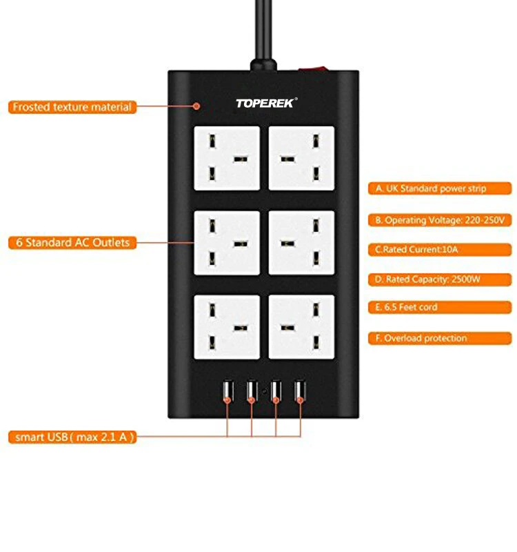 multiple power strip socket with panel mount usb socket for power strip 6 outlets