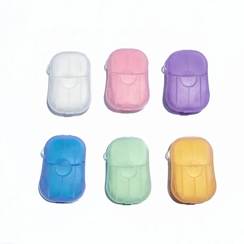 
Wholesale 20pcs outdoor travel mini container disposable portable bath lavender jasmin paper hand soap 
