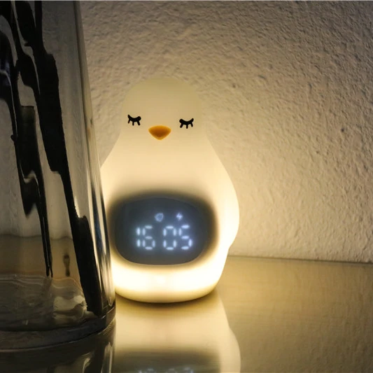 2020 модные подарочные игрушки, рождественский подарок, новейший милый пингвин, настольные часы, подарок, рекламный тренировочный ночник для детей