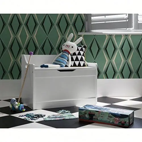 
white custom mdf children wooden kids toy storage box 