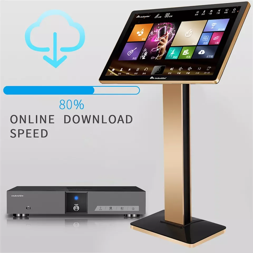 China Manufacturer Professional Karaoke Machine InAndOn V5 MAX Dual System English KTV Smart Karaoke System TV Karaoke Players