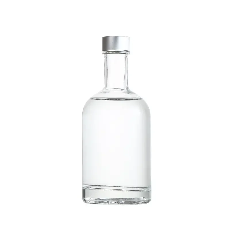 Wholesale 750ml 500ml 375ml Oslo Vodka Spirit Gin Rum Glass Liquor Bottle With Cork