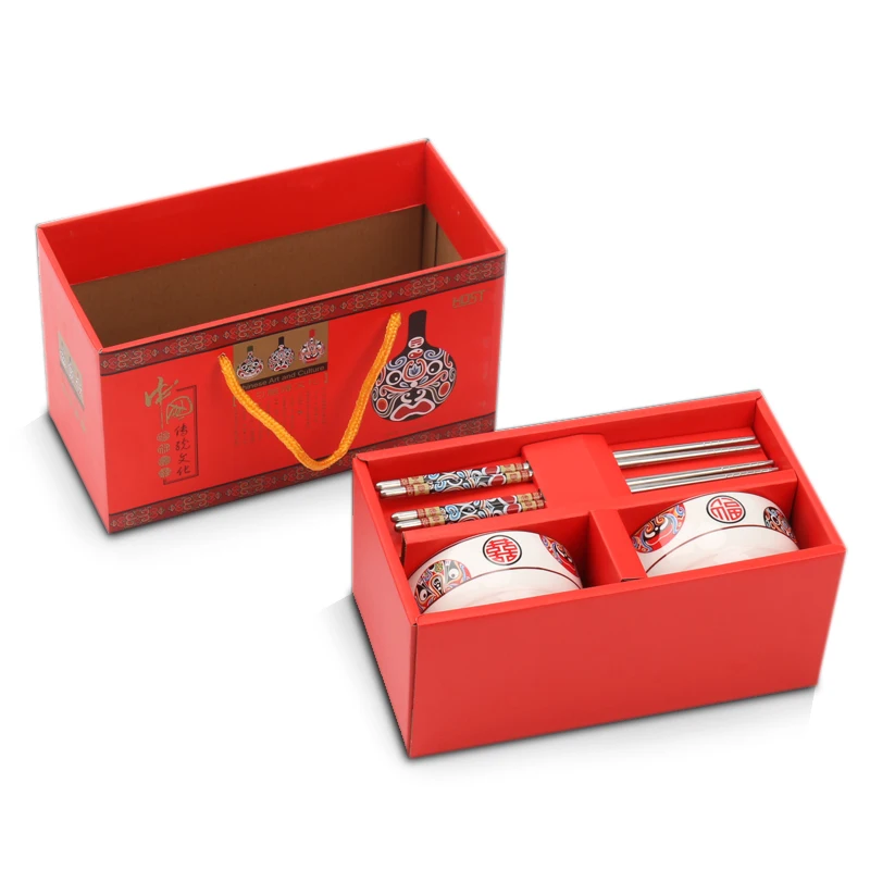 
Rice Bowl + Chopsticks gift sets for 2021 New year gift 