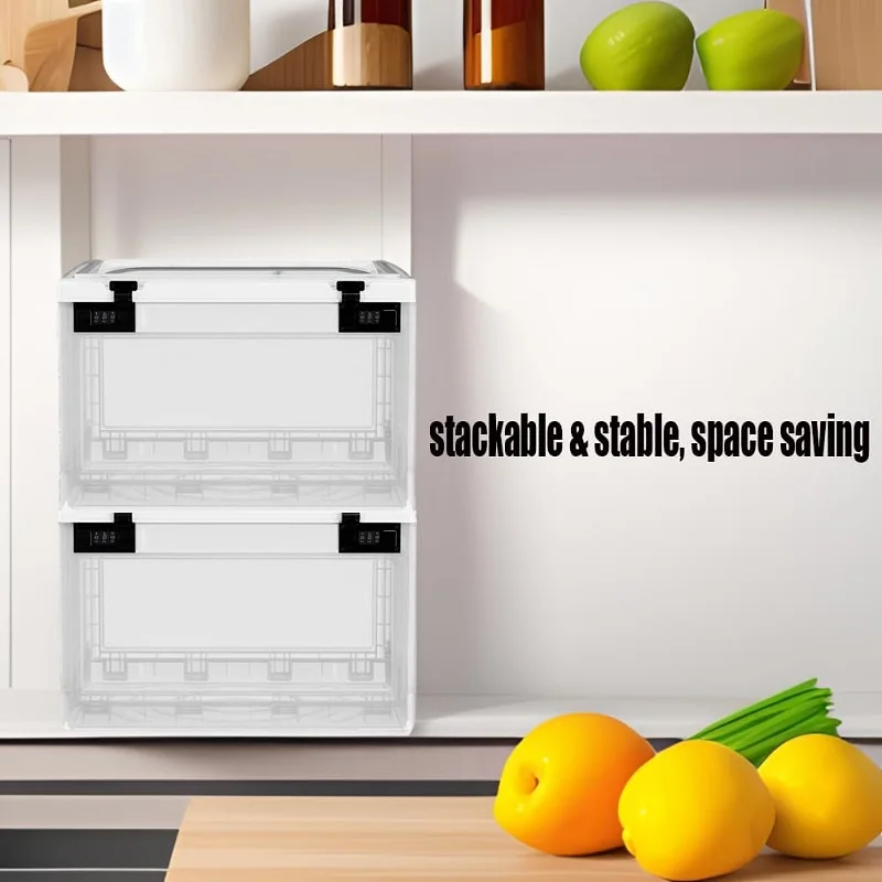 Premium Large Medication Storage Box Clear Medicine Safe Box With Combination Lock