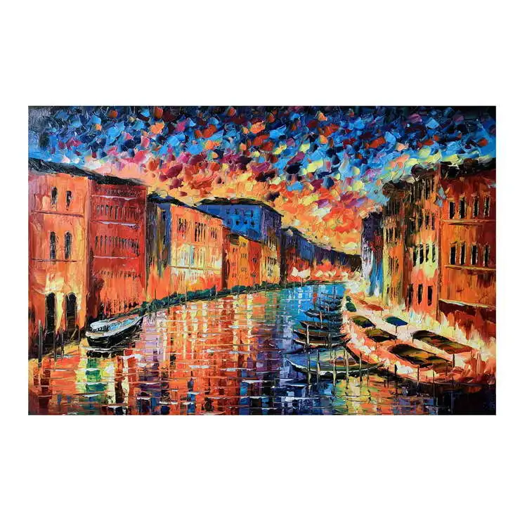 Handpainted texture artist leonid afremov texture art amsterdam oil painting