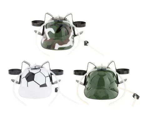 Drinking Helmet Guzzler Drinking Helmet Party Fun Beverage Gadgets Party Hat for Beer Soda
