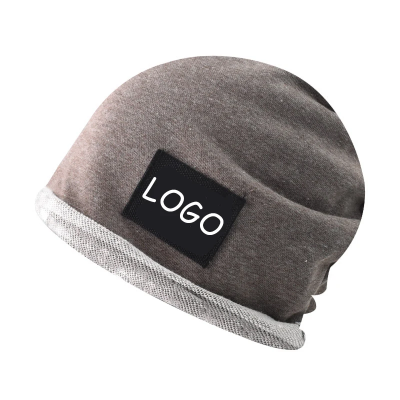 Custom Wholesale Skull Hat With Woven Patch Logo Spring And Autumn Cotton Solid Color Cycling Hat With Embroidery Logo