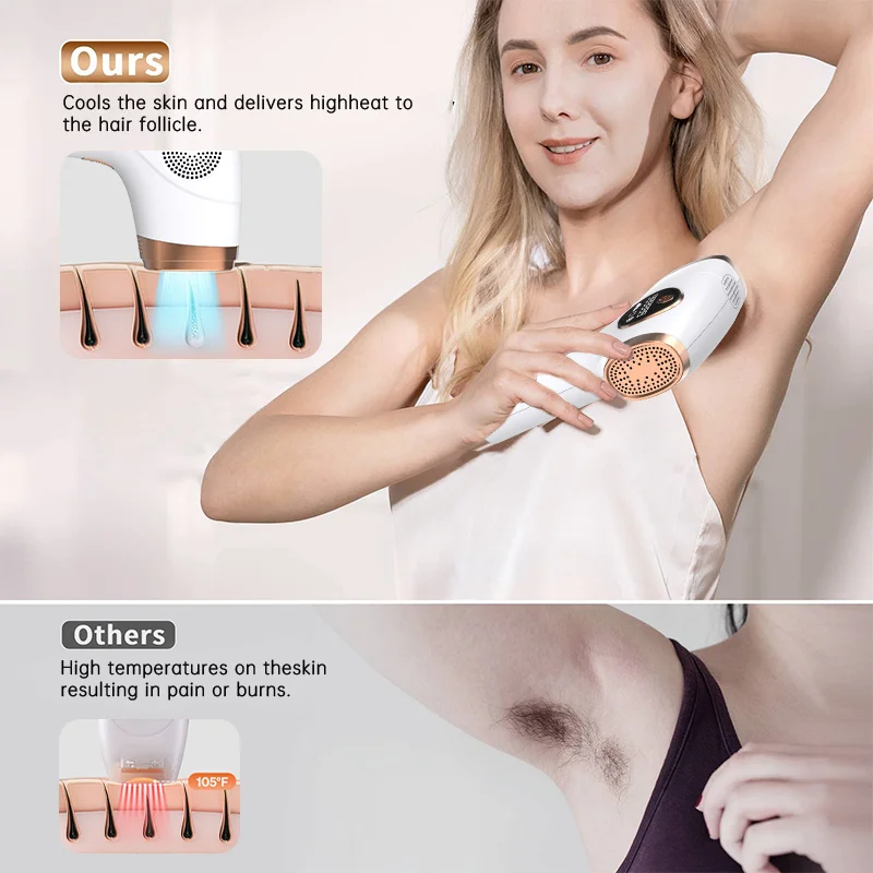 Portable Permanent Laser Hair Removal Skin Rejuvenation Machine Mini Handy Ice Cooling IPL Laser Hair Removal At Home