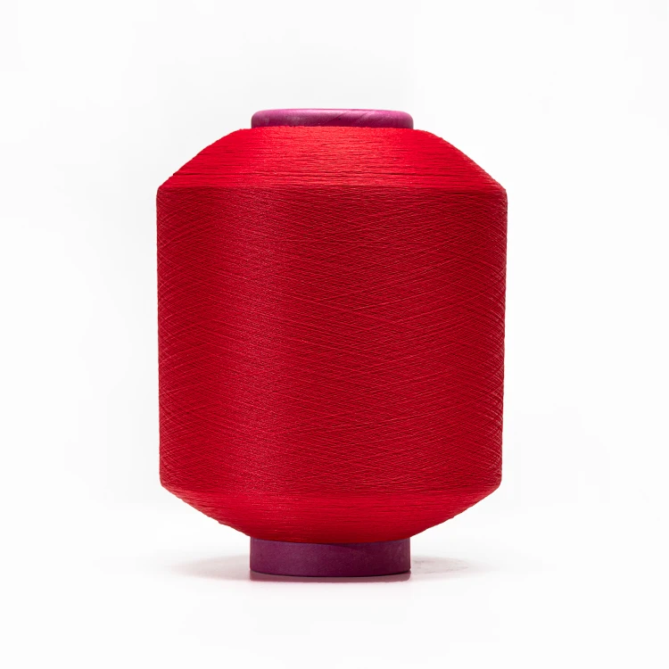 Cheapest price high elastic polyester yarn 100% polyester yarn nylon spandex covered yarn