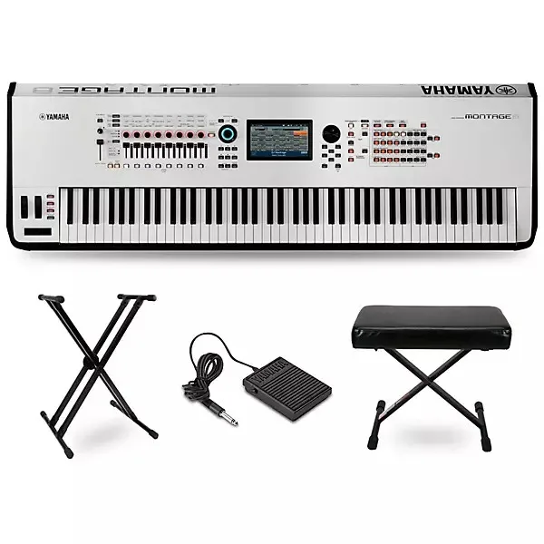 DISCOUNTED SALES Genuine New Yamahas Montage 8 88-Key Synthesizer Keyboard Piano with Powered Stand Pedals full set