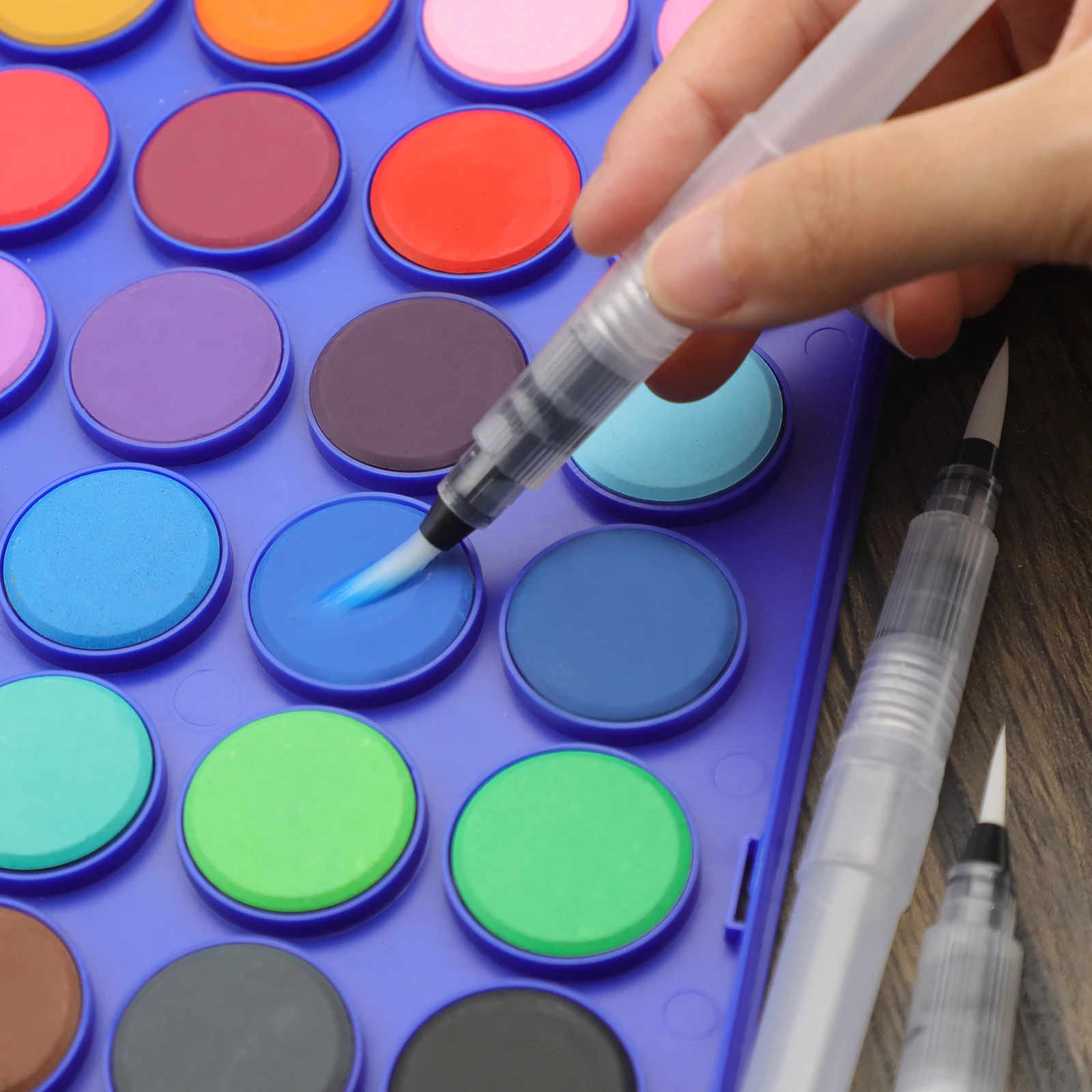 Artmate 15cm 3pcs refillable round head soft watercolor art painting brush water pen set art supplies for beginner