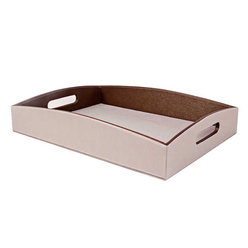 Wholesale OEM PU MDF shoe tray for hotel room