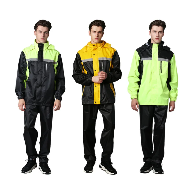Durable  Waterproof Reusable Custom adult rain coat cycling motorcycle man rain suit