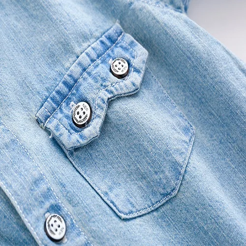 New Boys Spring White Washed Soft Denim Long-sleeved New Brand Name Shirt In Ali Express China