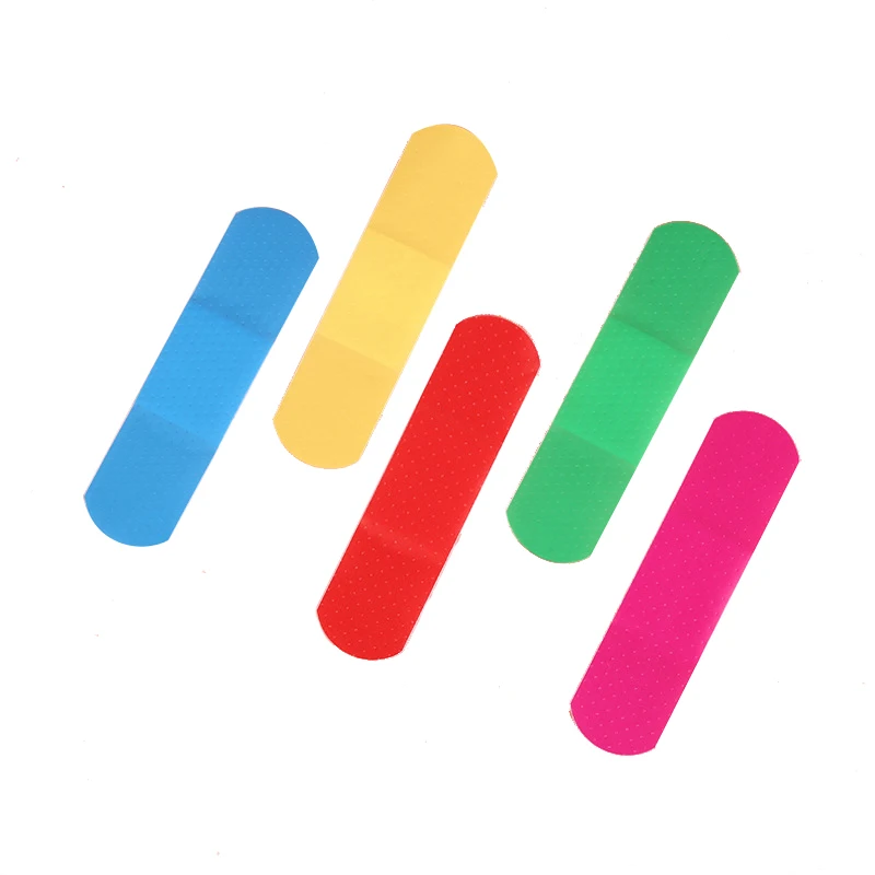 Oem Personalised Cute Colorful Skin Band Aid Disposable Colours Bandaid Waterproof Medical Wound Plaster for Household