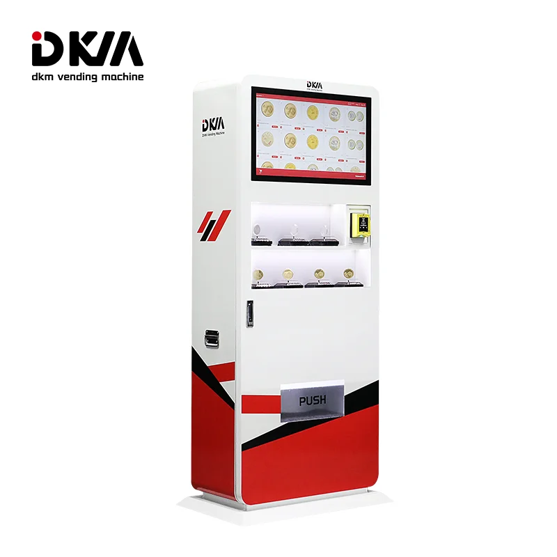 DKM Cheap Banknote Slim Vending Machine Souvenir Coin Dispenser MLT-20H4GP2