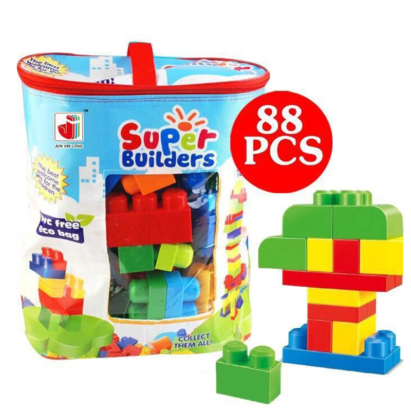 88 PCS Builders Large Building Blocks toy Enlightenment Funny Kids Large Building Blocks