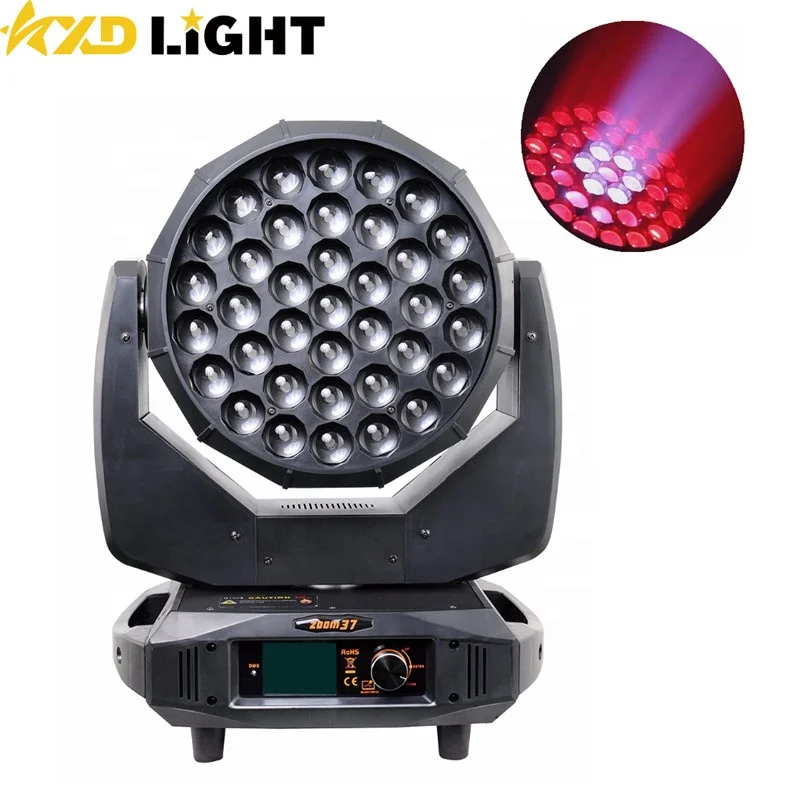 37*15w RGBW  Stage Lighting Concert Wash Effect Beam Zoom Moving Head LED Wash Light