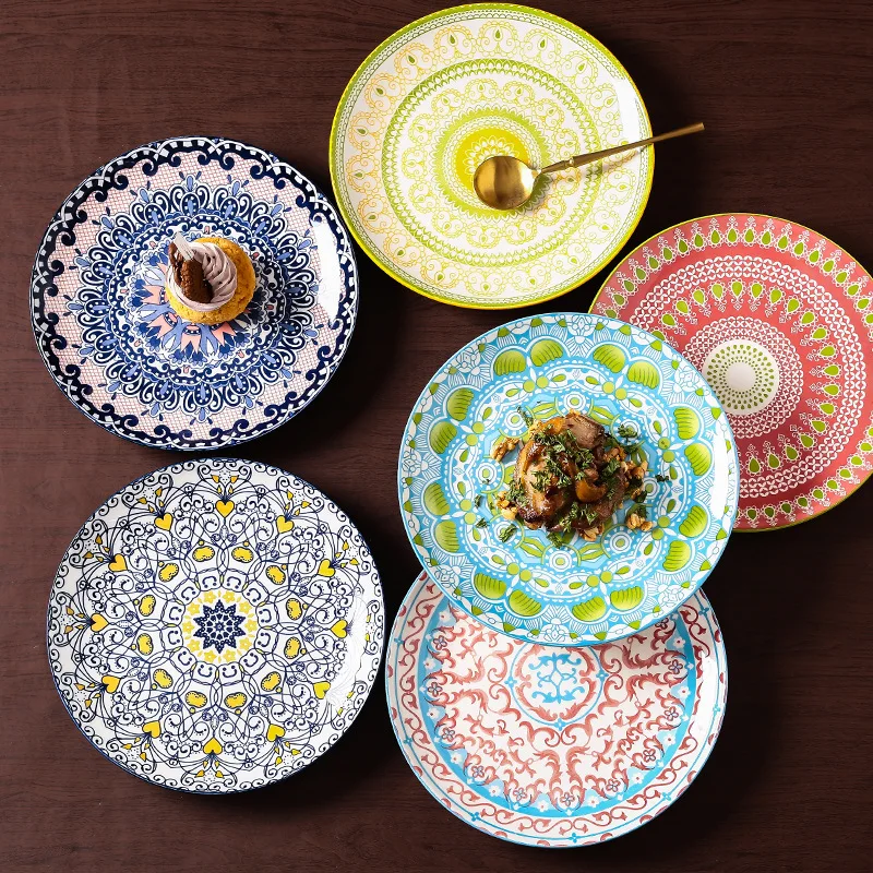 Internet celebrity Nordic ceramic dinner plate modern fashion Western household salad pasta plate