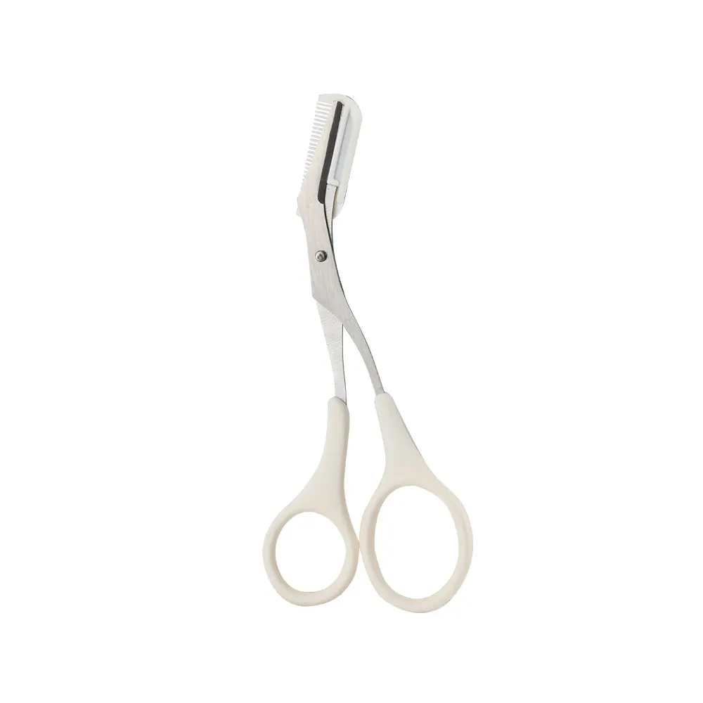 2024 New YD High Quality Black Beauty Trimmer Eyebrow Scissors with Comb for Personal Care Wholesale Makeup Scissors