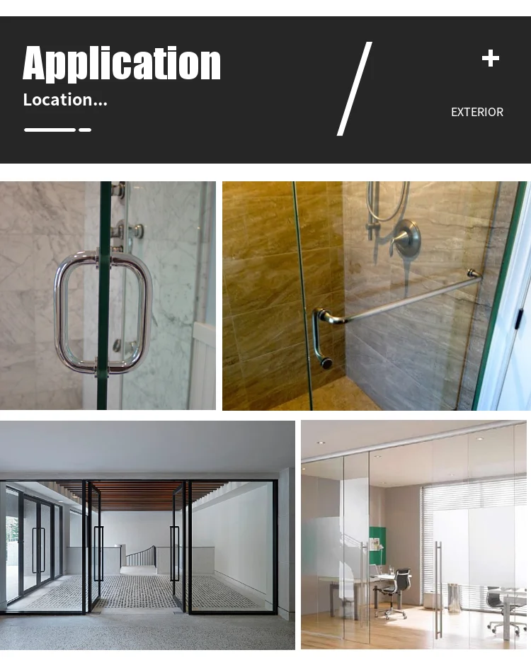 High Quality Kitchen Glass Door Handles Shower Aluminum Door Handle