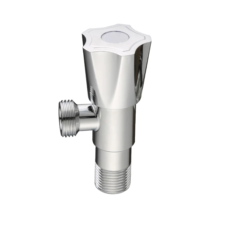 Quick Open Polish Chromed High Quality Stainless steel water stop valve  1/2 90 degree angle stop cock valve