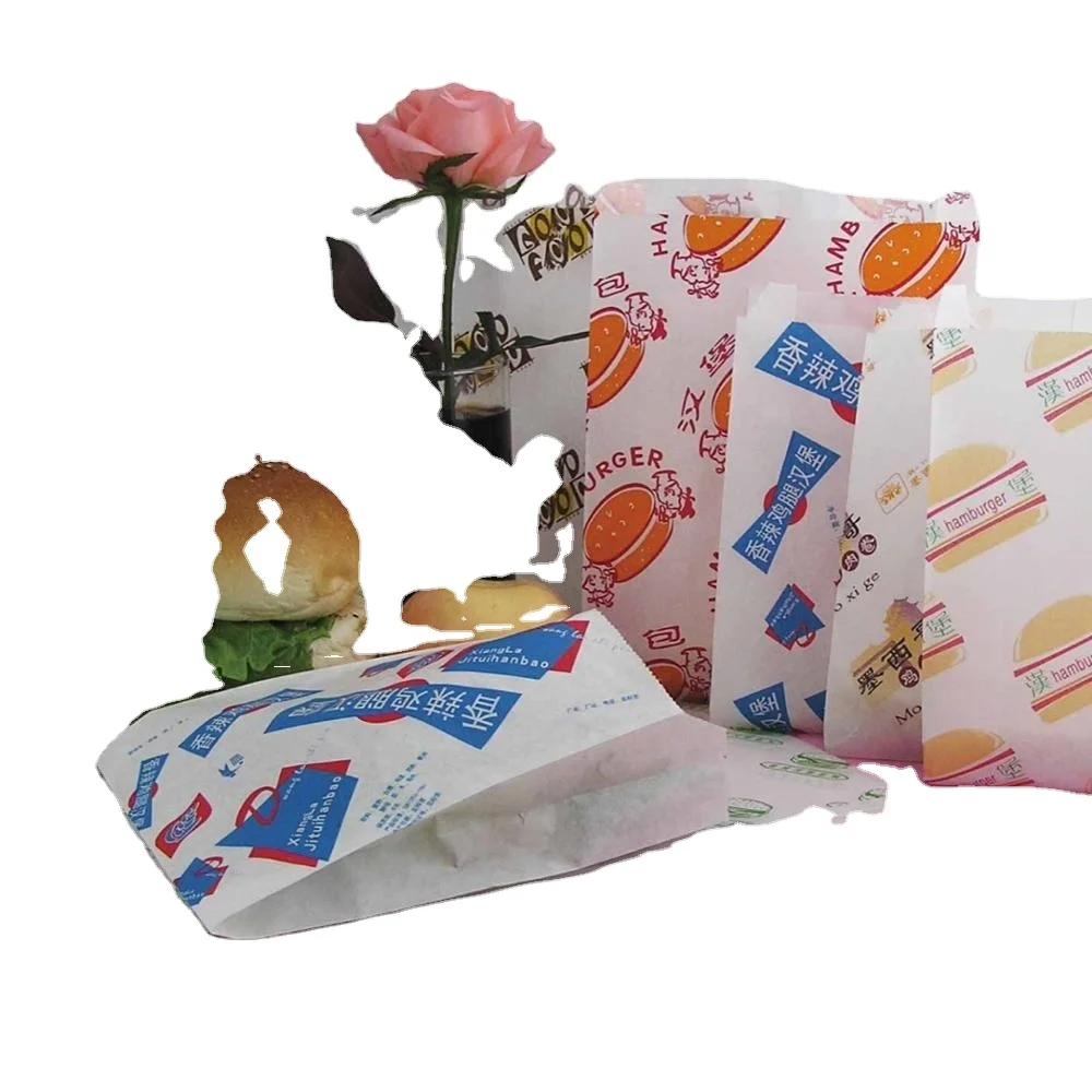 Hot Sale Food Grade Hamburger Wrapping paper Custom Printed Greaseproof Food Wrapping Paper sandwich paper