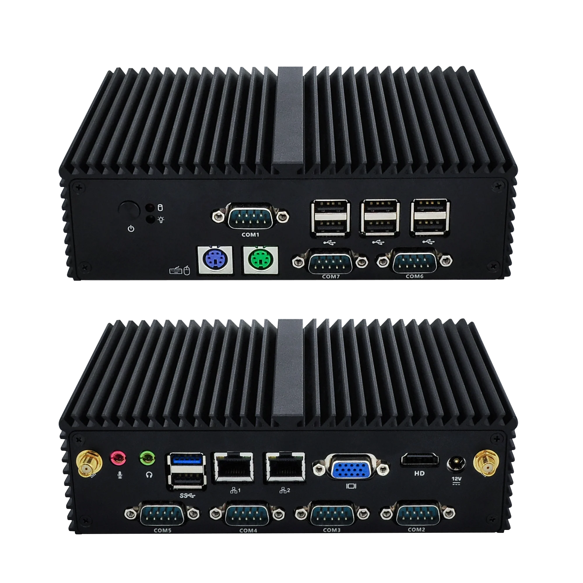 2019 безвентиляторный Встроенный промышленный Прочный Мини ПК компьютер с Intel J1900/i3/i5 внутри и Linux дополнительно