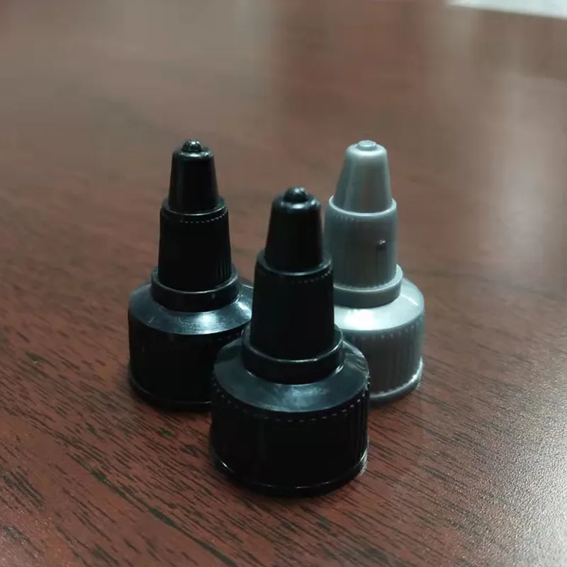 18/410 20/410 24/410 Black  Plastic Long Nozzle Dropper Cap Twist Open Dispensing Bottle Cap