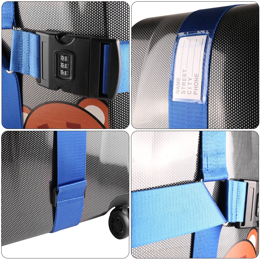 Custom Sublimated Print Logo Rainbow For With Tsa Lock Buckle Woven Nylon Pp Polyester Suitcase Travel Luggage Belt Strap