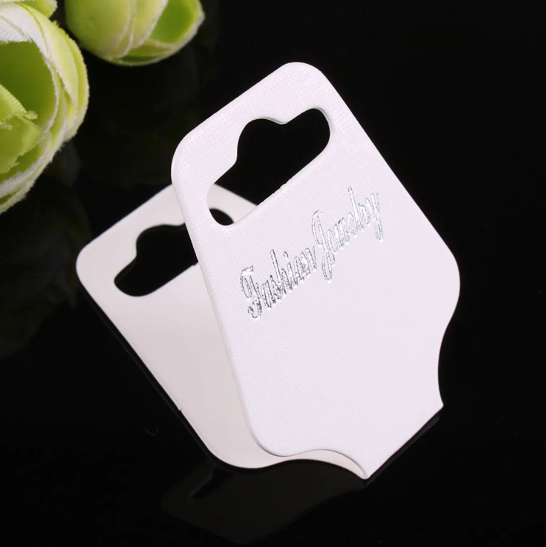 Stock White Necklace Display Cards Jewelry Display Cards Jewelry Card Holder for Necklaces, Bracelets