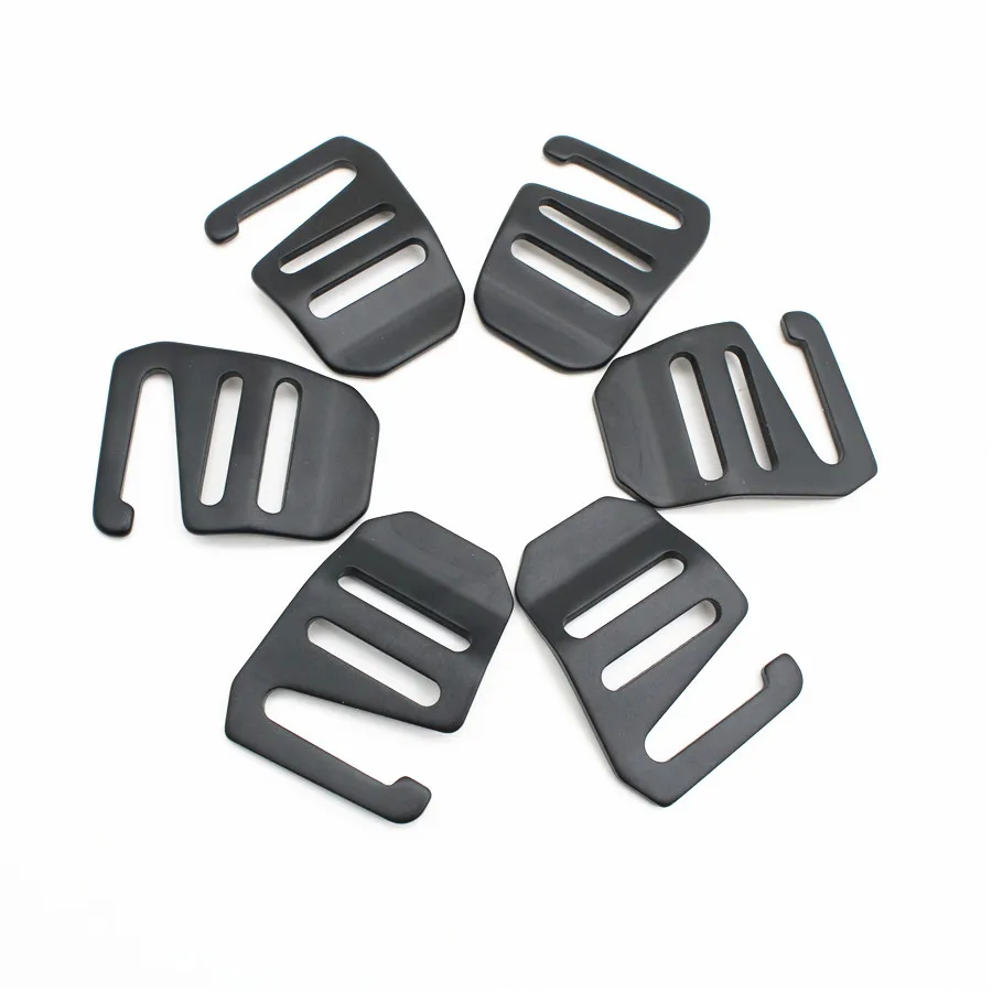 Customized Anodized Black Aluminum Curved 25MM Webbing Strap G Hook Ladder Slider Adjustable Metal G Buckle For Bag