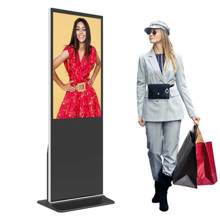 Custom 55 inch indoor touch screen lcd digital signage advertising floor standing digital signage kiosk