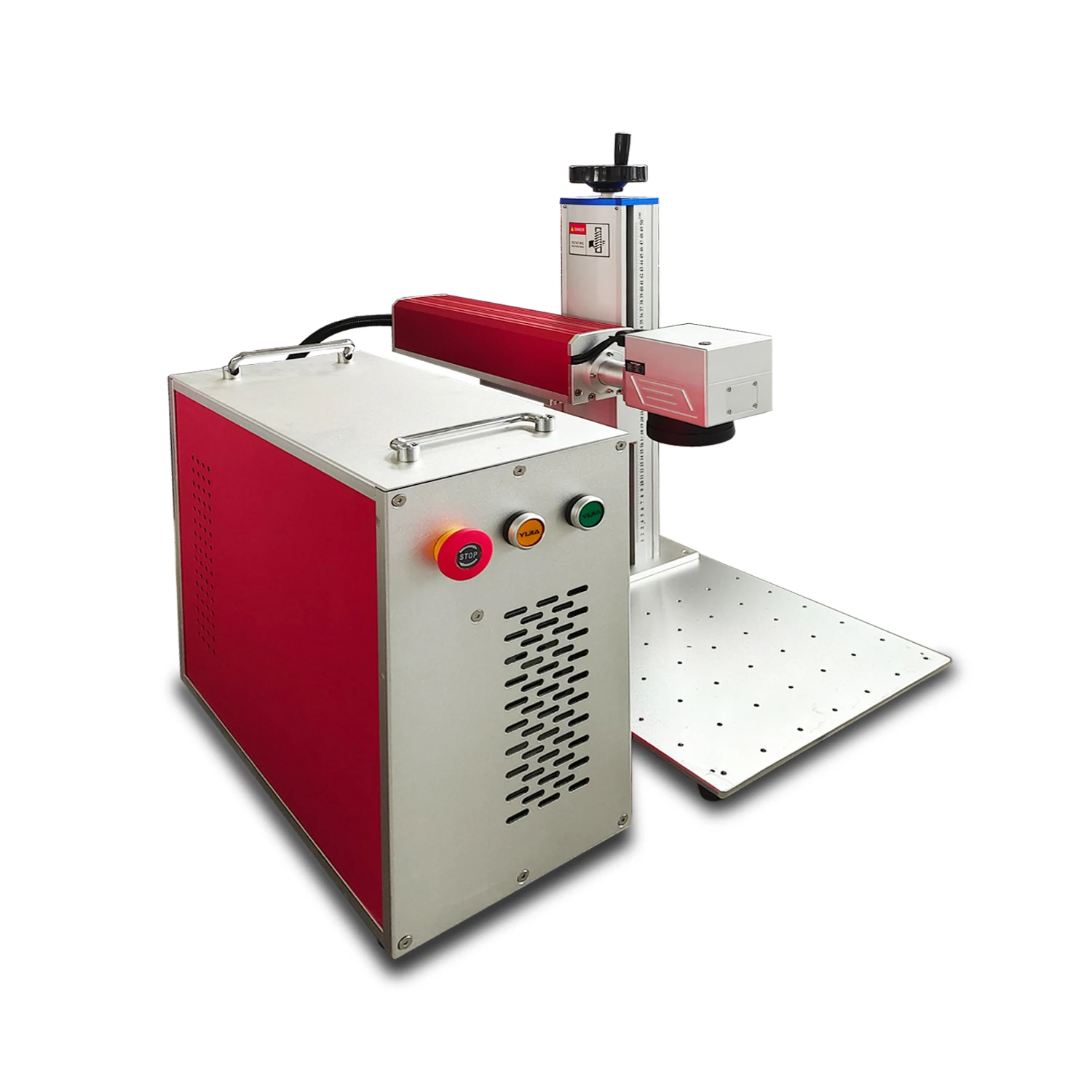 Laser Fiber 50W Raycus 50QB with 110*110mm Size Lens RC1001 Sino Glavo Scanner EZCAD Control Lightburn Software Bottle Rotatory