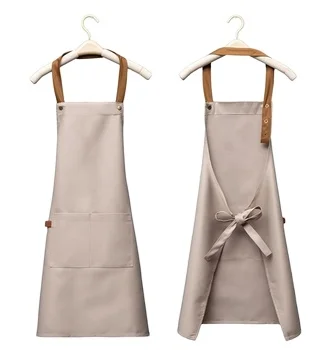 Lakuna Manufacturer Waterproof Oil Resistant Customized Apron for Household Kitchen Hanging Neck Sleeveless Apron