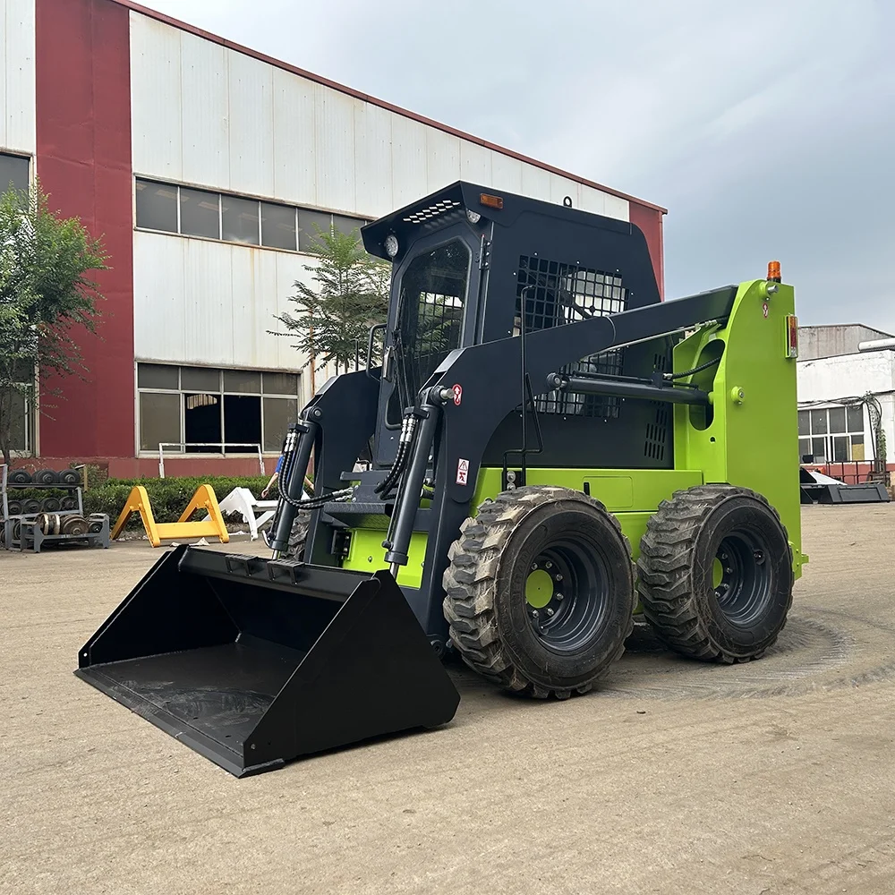 new diesel skid steer loader with track bucket brush cutter forestry mulcher tracked skid steer
